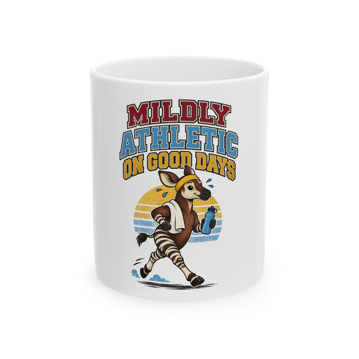 Mildly Athletic On Good Days Mug, Funny Gym Lover Gift for Him Her, Workout Christmas Gift, Coffee Mug 11oz 15oz
