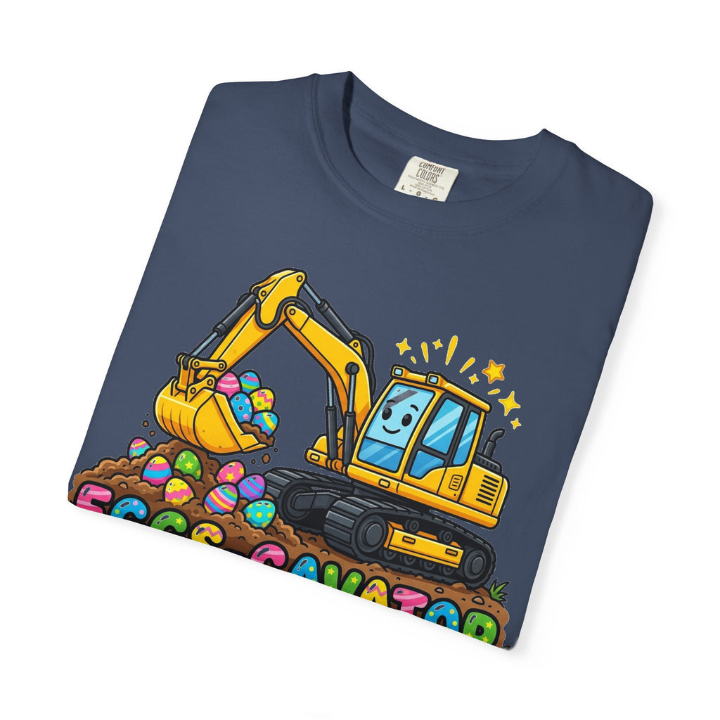 Eggs-Cavator Excavator Shirt, Funny Easter Construction Tee, Digger Easter Egg Shirt, Boys Easter Gift