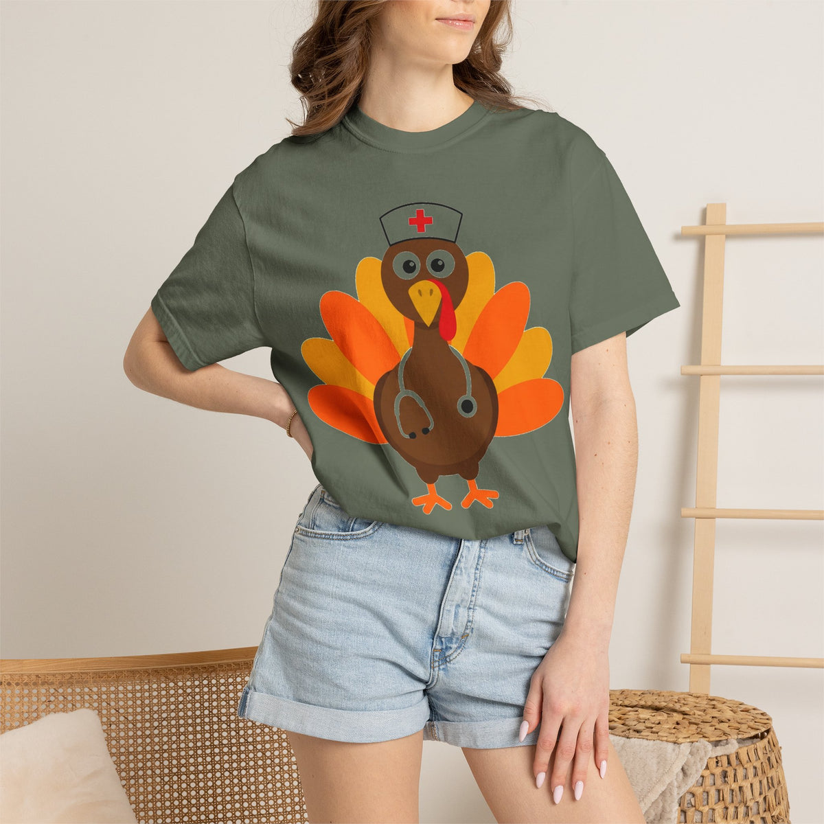 Nurse Turkey Shirt, Funny Thanksgiving Nurse Tee, Stethoscope Turkey Shirt, RN Holiday Gift