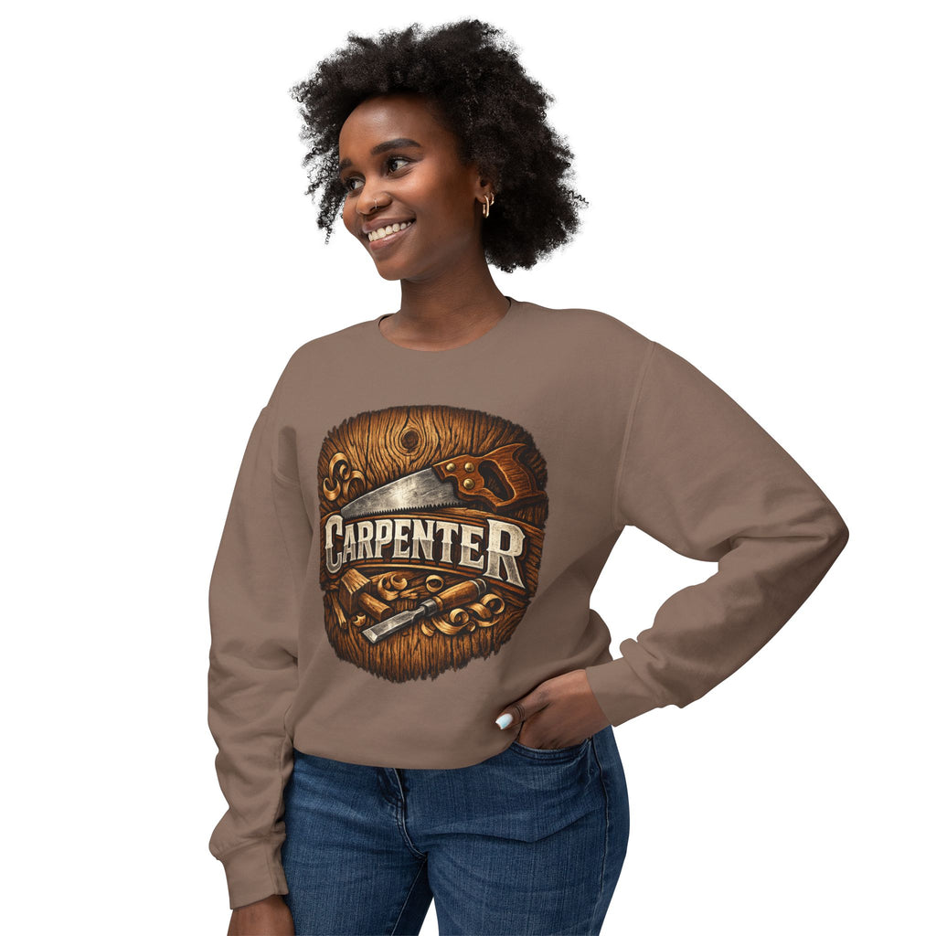 Carpenter Crewneck Sweatshirt — Vintage Woodworker Logo