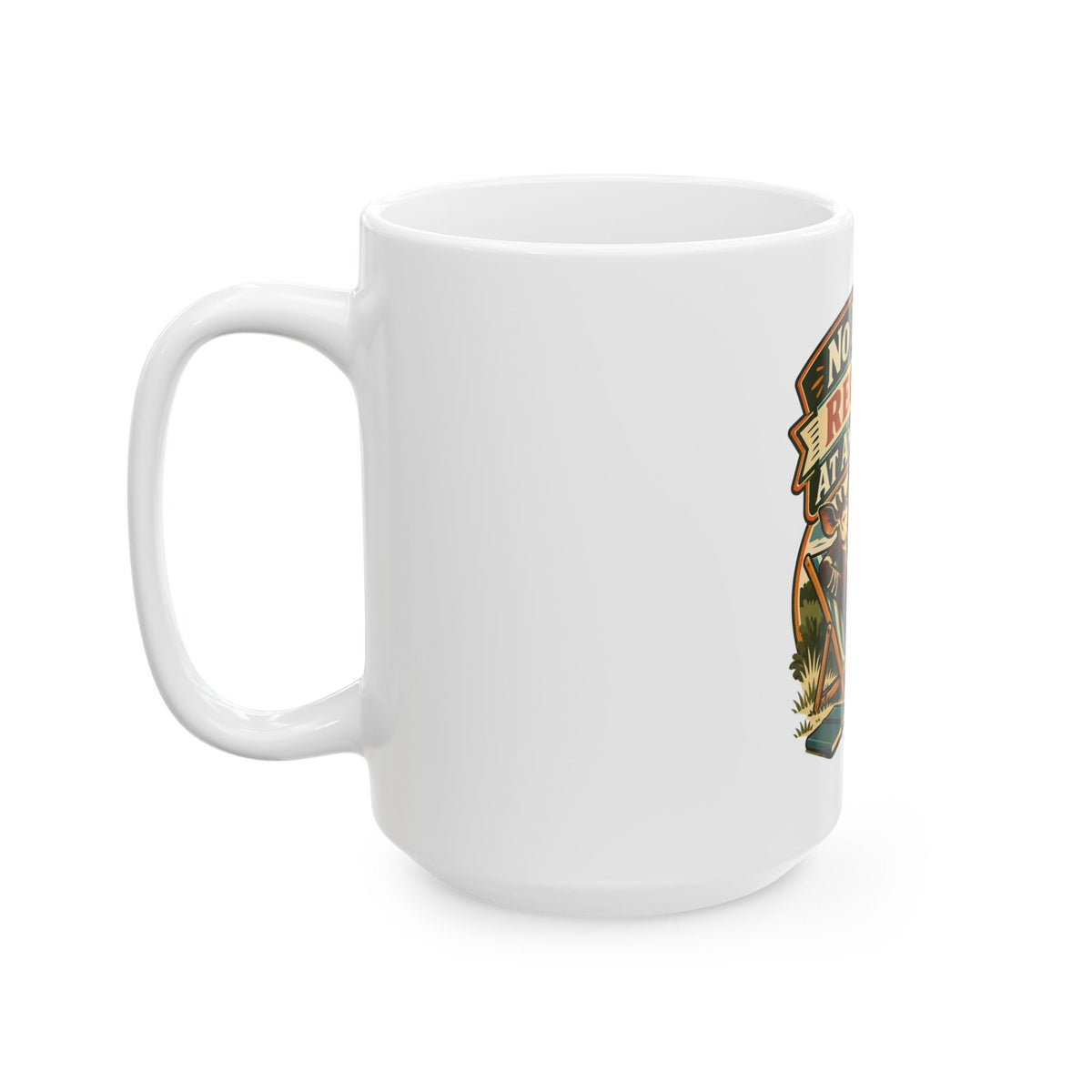 No Longer Required At Any Meeting Mug, Funny Retiree Christmas Gift, Secret Santa Stocking Stuffer, 11oz 15oz Coffee Mug