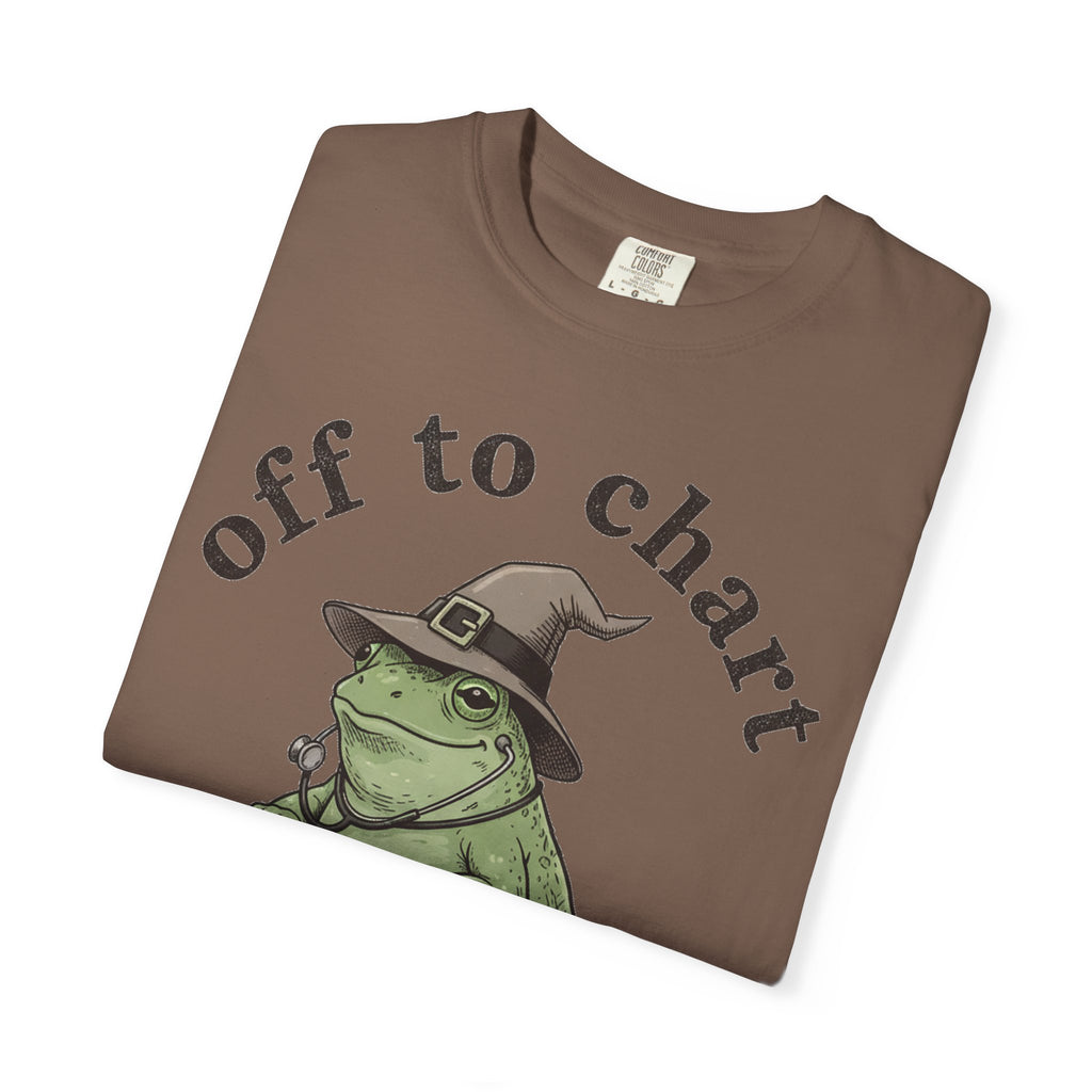 Off To Chart Shirt, Witch Hat Frog Nurse Scooter Tee, Funny Charting RN Shirt, Nurse Gift