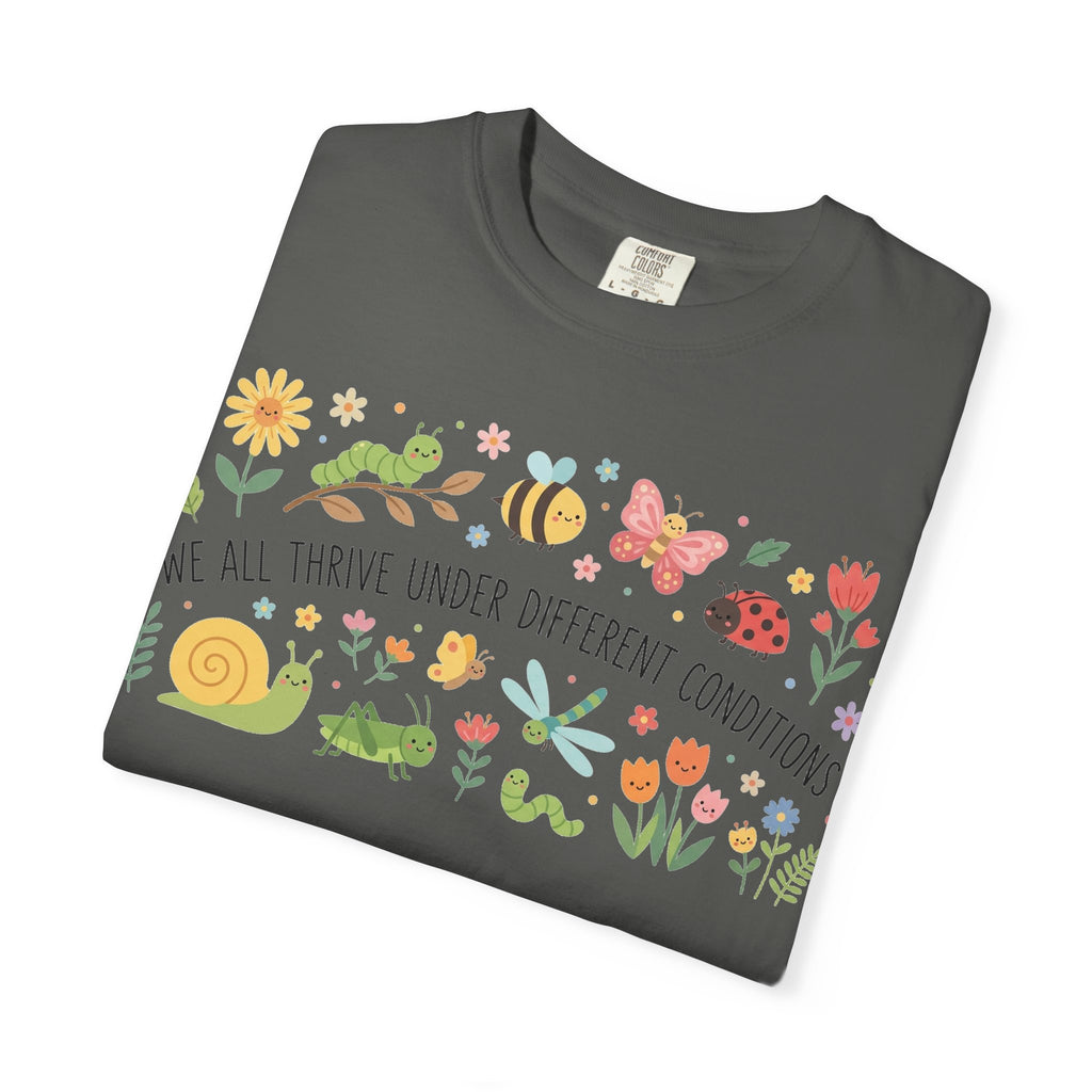 We All Thrive Under Different Conditions Shirt, Neurodiversity Garden Tee, Inclusion Teacher Shirt, SPED Gift