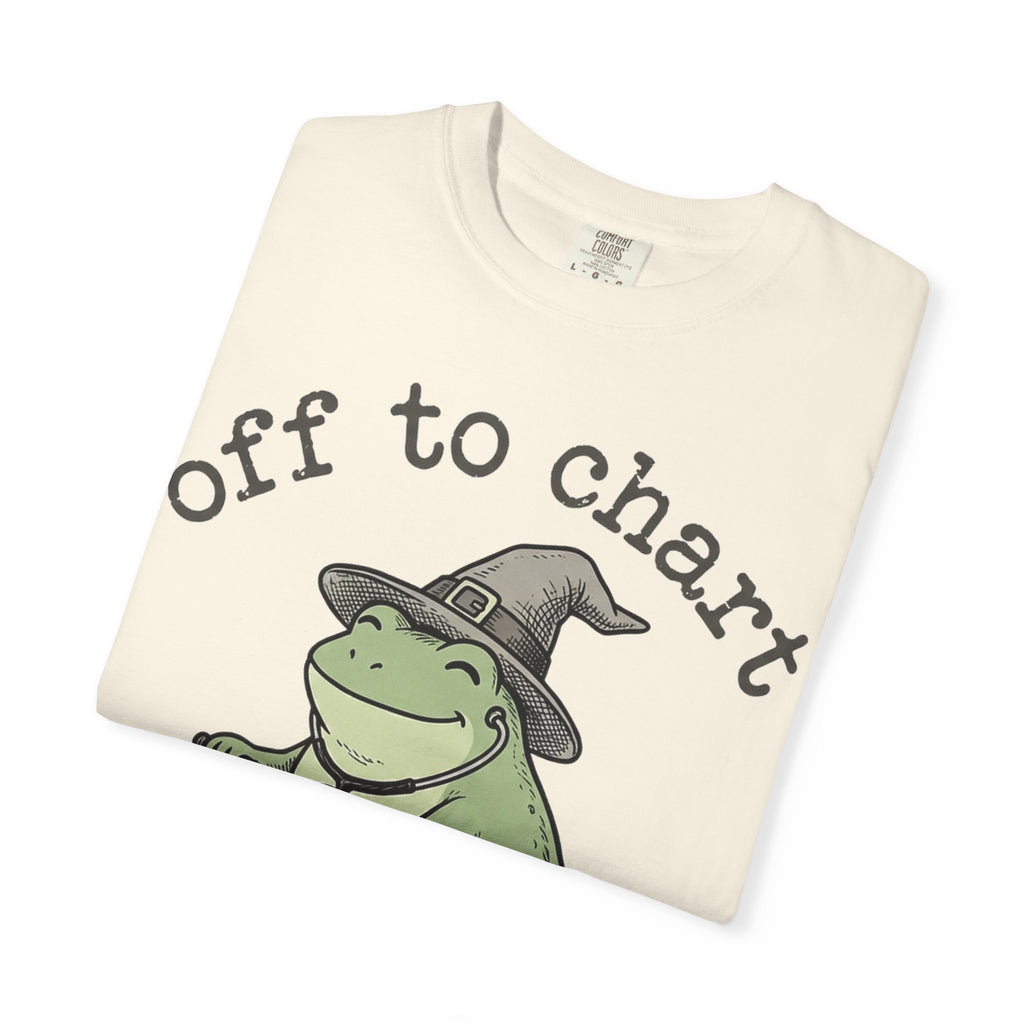 Off To Chart Shirt, Funny Witch Frog Nurse Tee, Charting Nurse Scooter Shirt, RN Gift