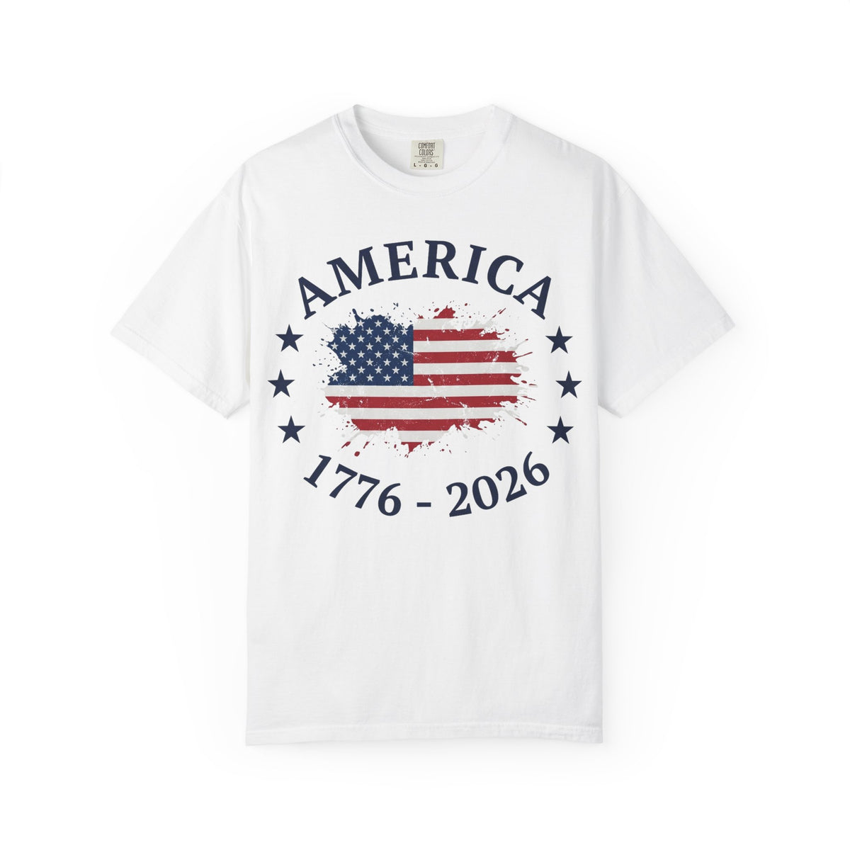 America 1776 2026 Shirt, Distressed Flag Oval Tee, Patriotic 250th Anniversary Shirt, Fourth Of July Gift