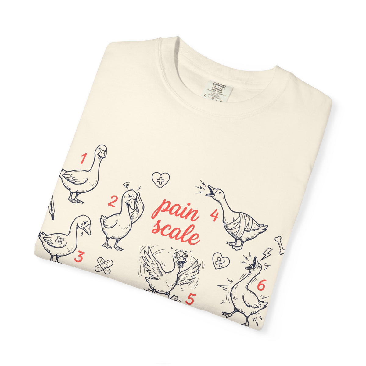 Goose Pain Scale Shirt, Funny Nurse Pain Chart Tee, 1 to 10 Goose Shirt, RN Gift