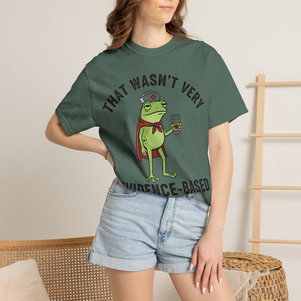 That Wasn't Very Evidence-Based Of You Bold Shirt, Superhero Frog Nurse Tee, Funny RN Shirt, Nurse Gift