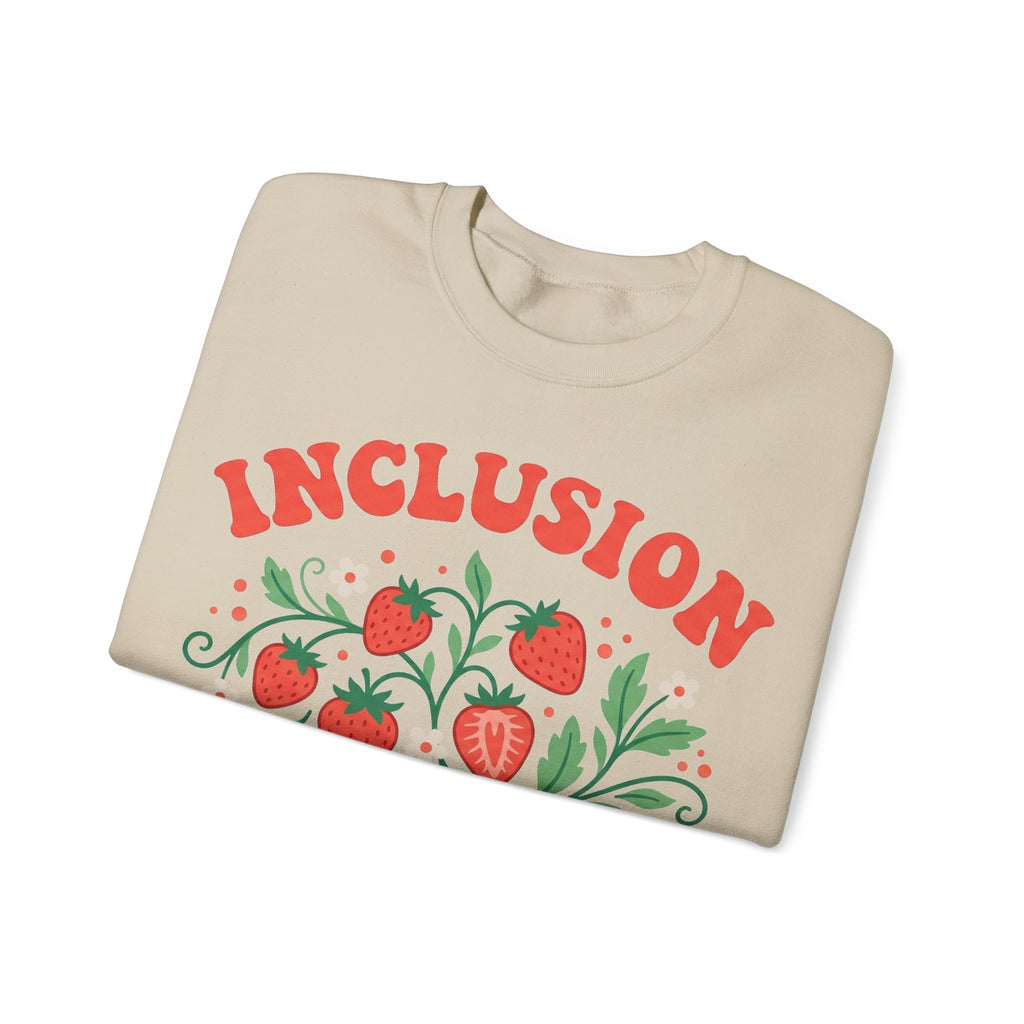 Inclusion Is My Jam Sweatshirt, Retro Strawberry SPED Teacher Sweatshirt, Special Education Gift, Inclusive Classroom Sweatshirt, Para Educa
