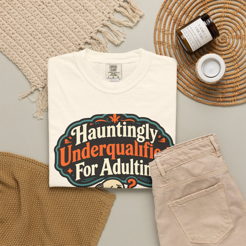 Hauntingly Underqualified For Adulting Halloween Shirt, Funny Skeleton Tee