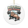 Resting Between Sets Forever Ornament, Funny Gym Lover Gift for Him Her, Workout Christmas Gift, Christmas Ornament 2026