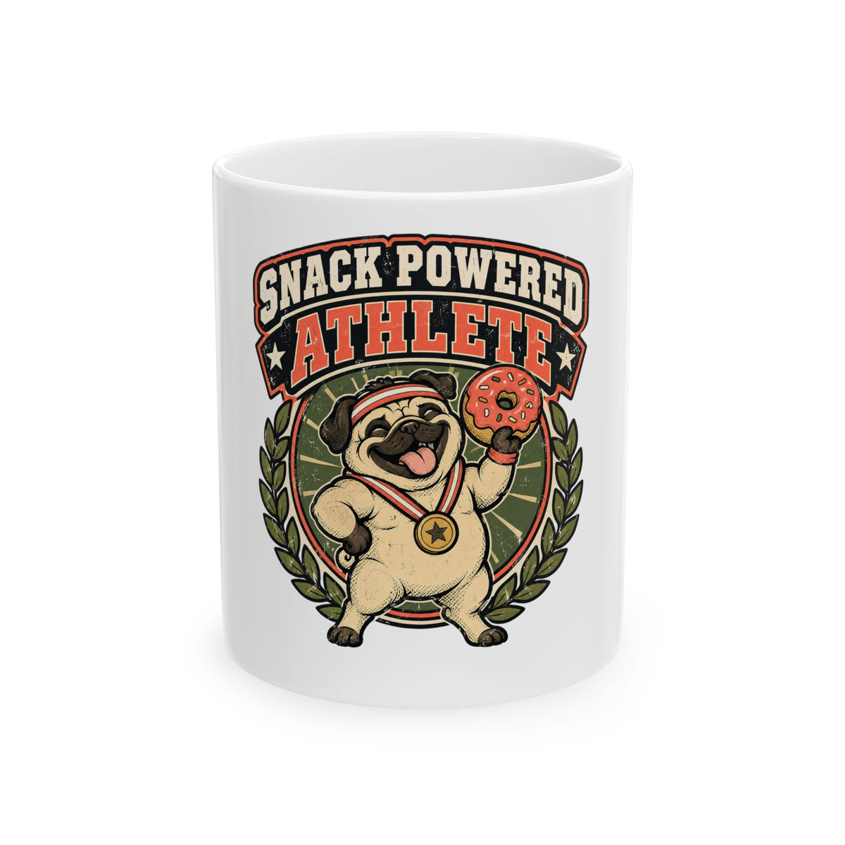 Snack Powered Athlete Mug, Funny Gym Lover Gift for Him Her, Workout Christmas Gift, Coffee Mug 11oz 15oz