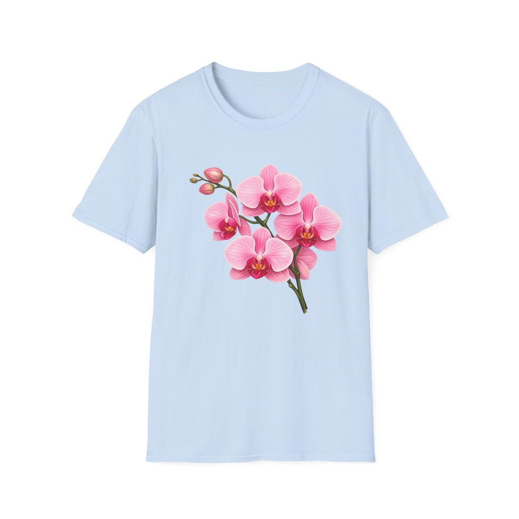 Orchid Floral T-Shirt — Pink Phalaenopsis Blossom Tee