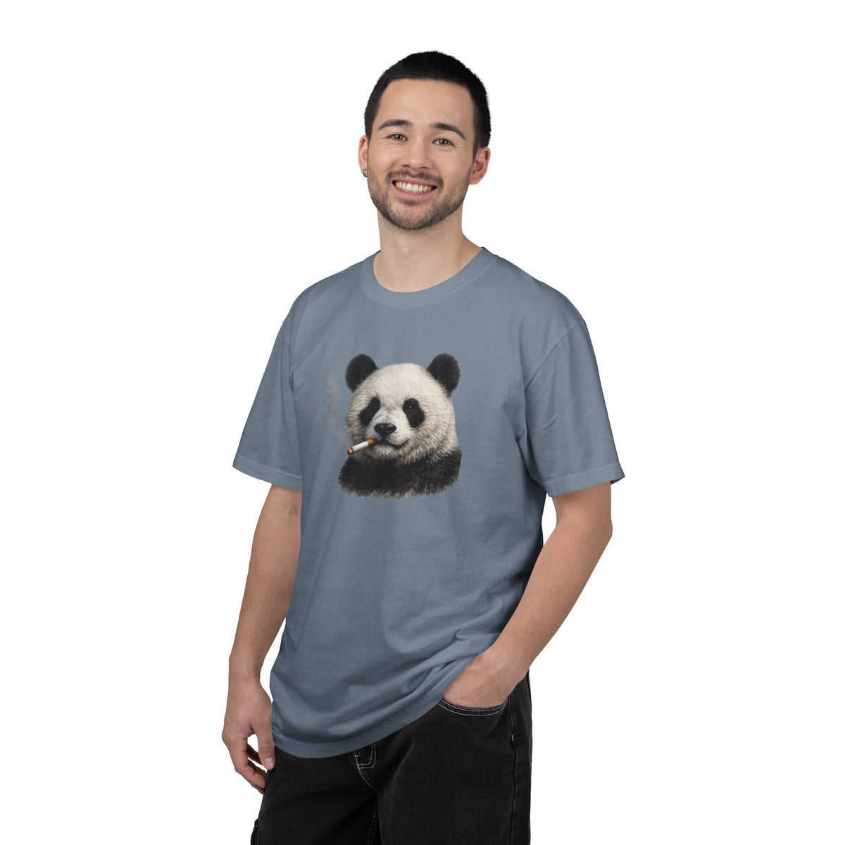 Smoky Panda Tee — Graphic Panda Smoking Design T-Shirt