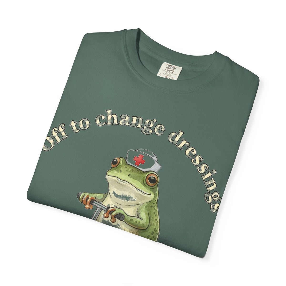 Off To Change Dressings Shirt, Funny Nurse Frog Scooter Tee, Wound Care Nurse Shirt, RN Gift