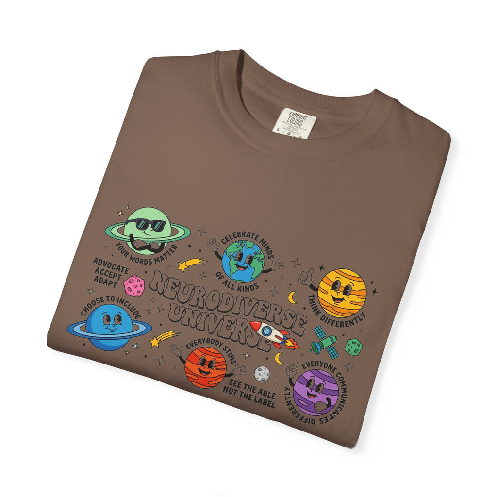 Neurodiverse Universe Wide Shirt, Autism Acceptance Planets Tee, Inclusion Teacher Shirt, SPED Gift