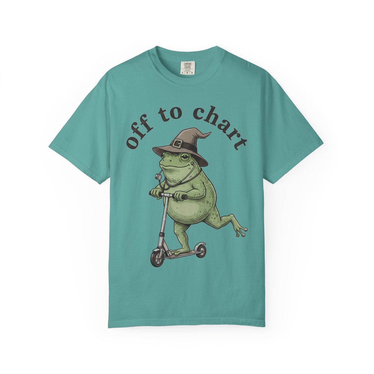 Off To Chart Shirt, Witch Hat Frog Nurse Scooter Tee, Funny Charting RN Shirt, Nurse Gift