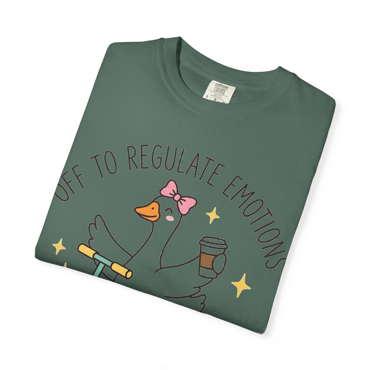 Off To Regulate Emotions Shirt, Funny Therapy Goose Scooter Tee, Mental Health Humor Shirt, Therapist Gift