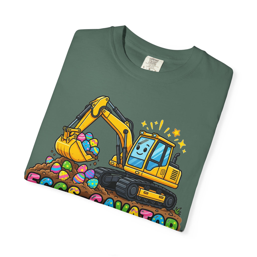 Eggs-Cavator Excavator Shirt, Funny Easter Construction Tee, Digger Easter Egg Shirt, Boys Easter Gift