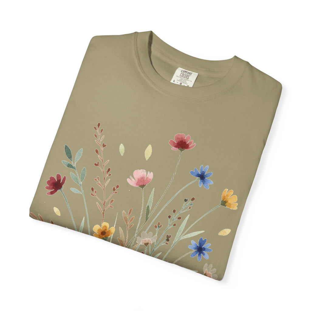 Watercolor Wildflower Bouquet Shirt, Painted Meadow Flowers Tee, Cottagecore Botanical Shirt, Garden Lover Gift