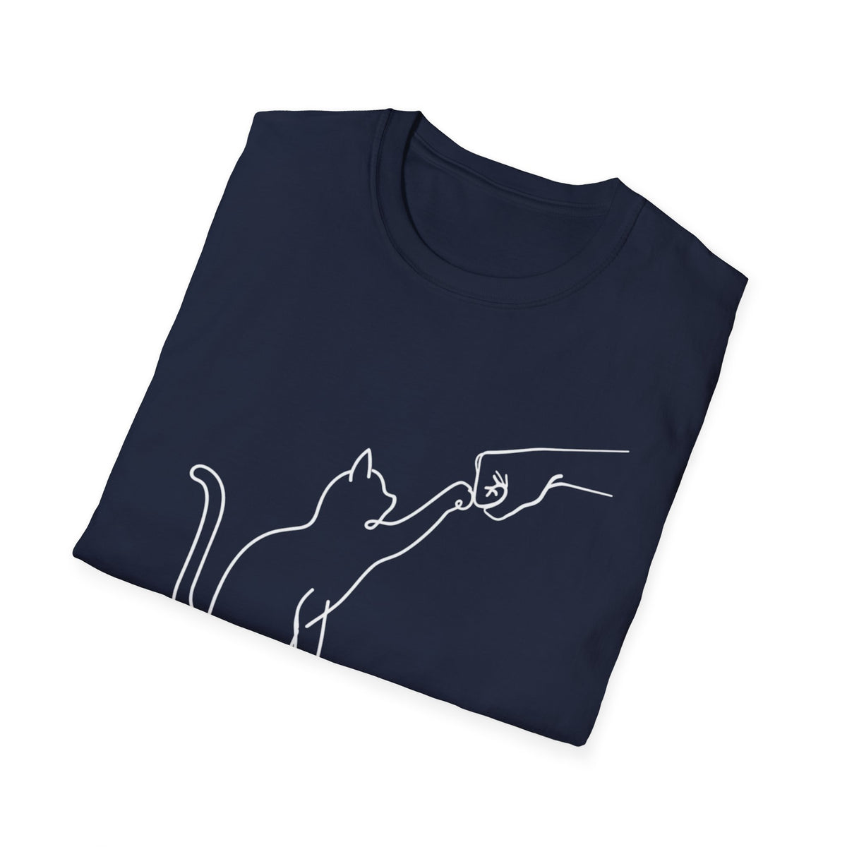 Cat Playing Shirt, Minimal Line Art Cat Tee, Cat Lover Gift