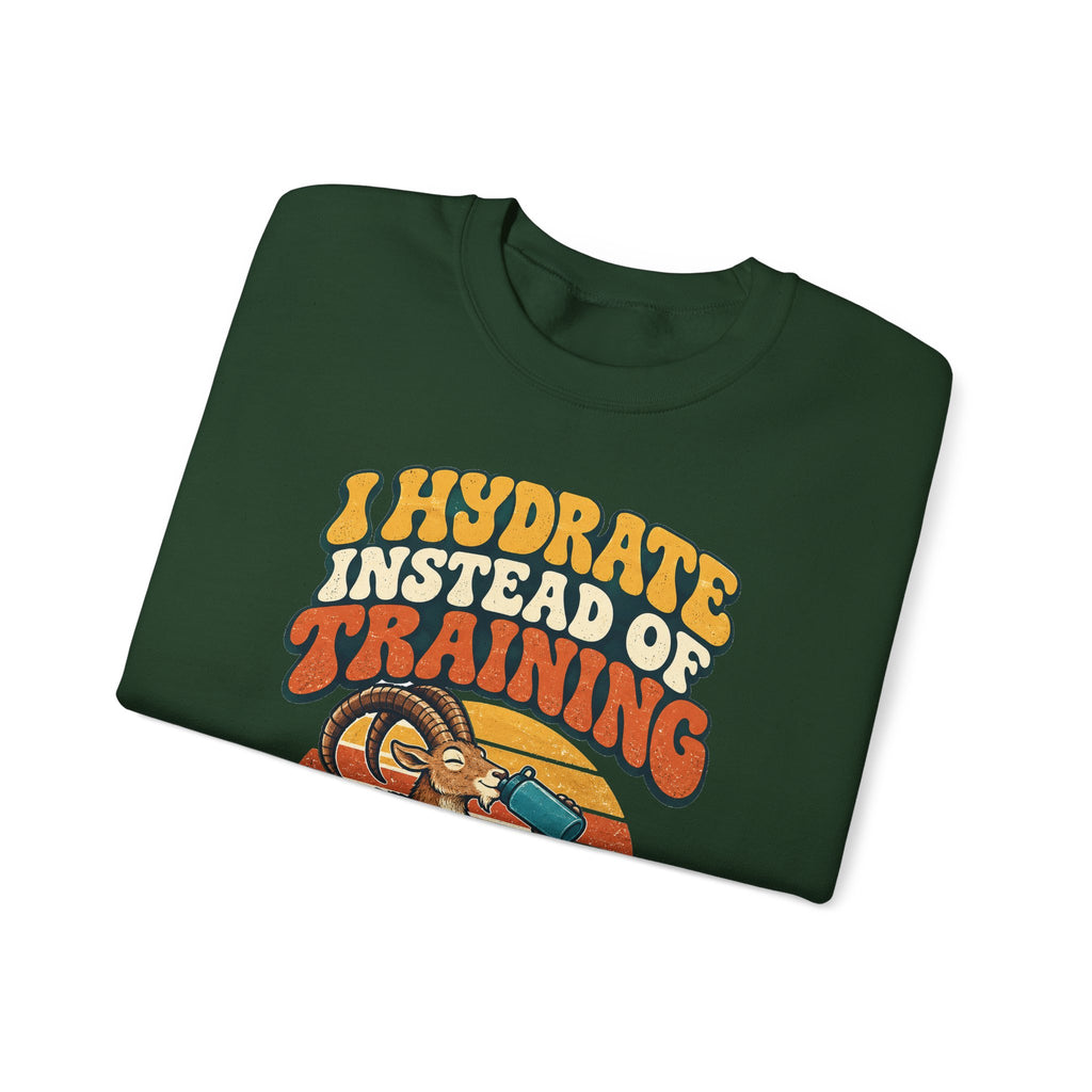 Funny Gym Sweatshirt I Hydrate Instead Of Training Workout Humor Tee Comfort Colors Fitness Gift Shirt