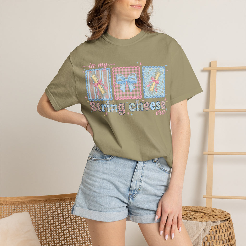 In My String Cheese Era Shirt, Coquette Bow Snack Tee, Funny Girl Dinner Shirt, Cute Gift