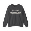 Introvert Sweatshirts For Men Social Battery Low | Funny Introvert Sweatshirt | Sarcastic Quote Sweatshirt | Gift