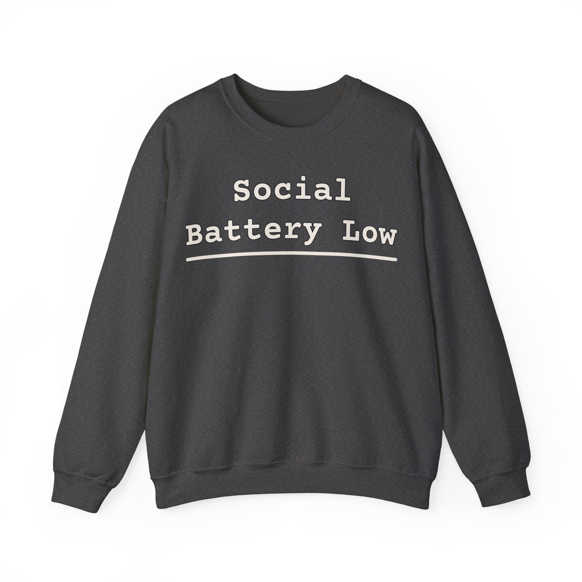 Introvert Sweatshirts For Men Social Battery Low | Funny Introvert Sweatshirt | Sarcastic Quote Sweatshirt | Gift