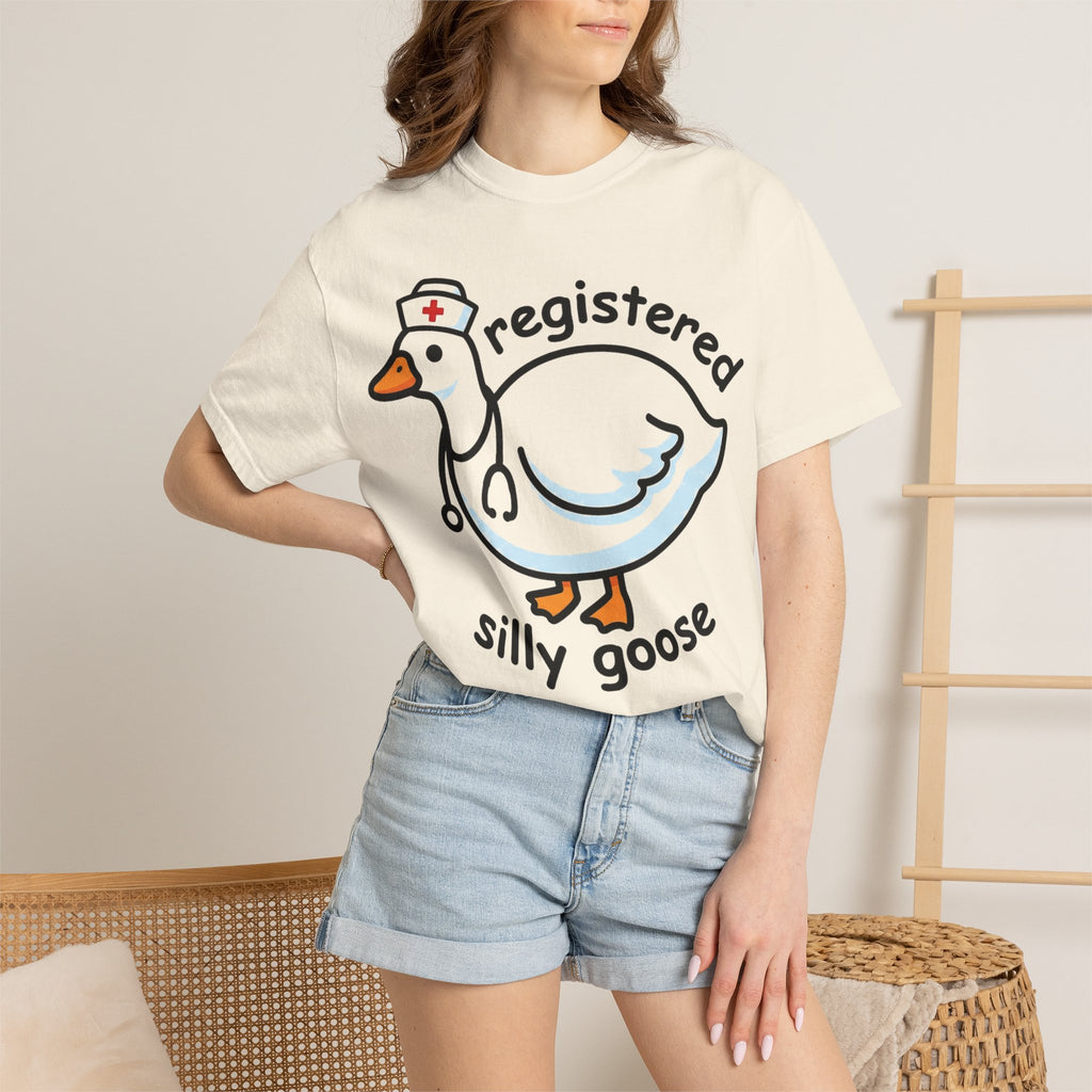 Registered Silly Goose Wide Shirt, Long Neck Nurse Goose Tee, Funny Nurse Shirt, RN Gift