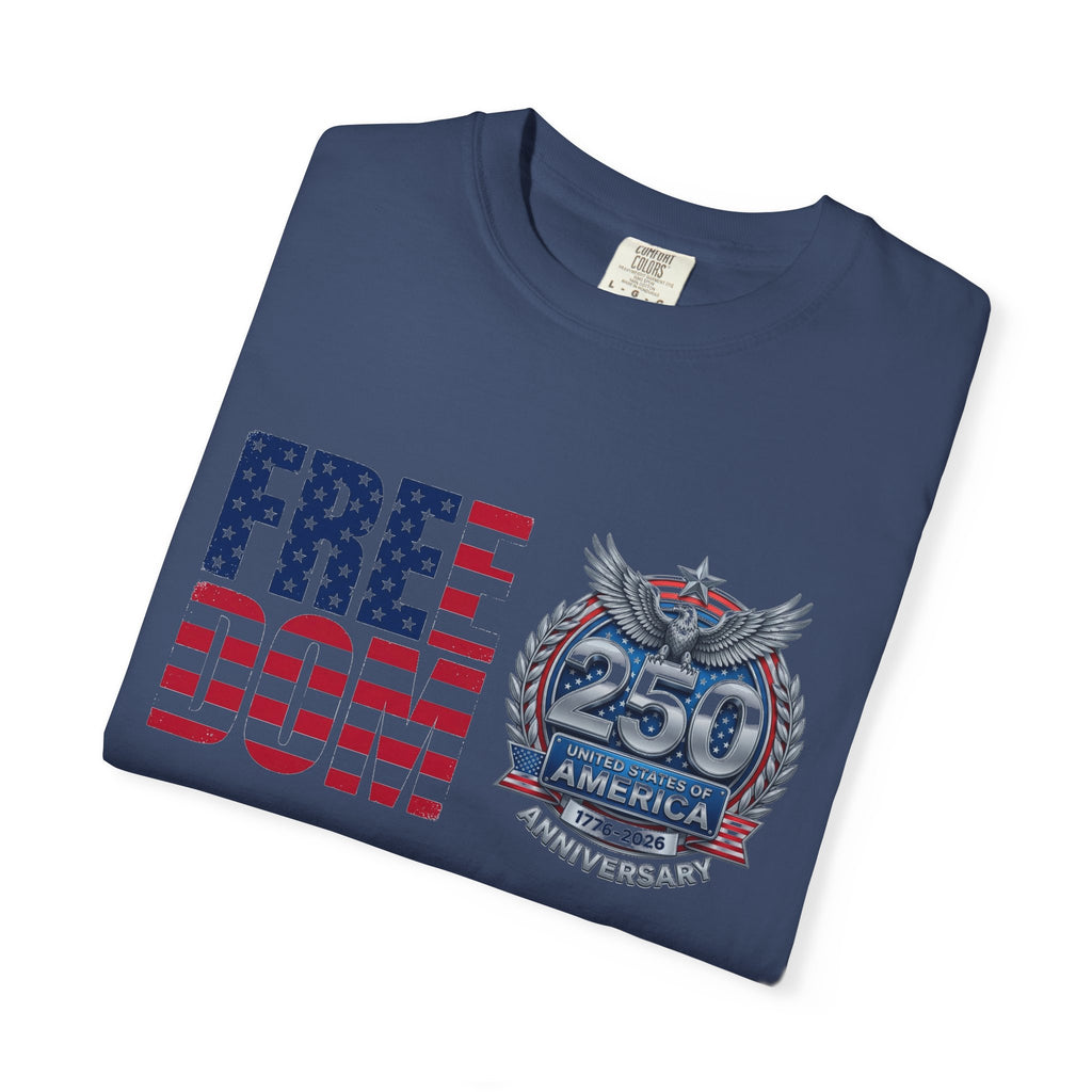 Freedom 250 Stacked Shirt, America Semiquincentennial Crest Tee, Patriotic 1776-2026 Shirt, July 4th Gift