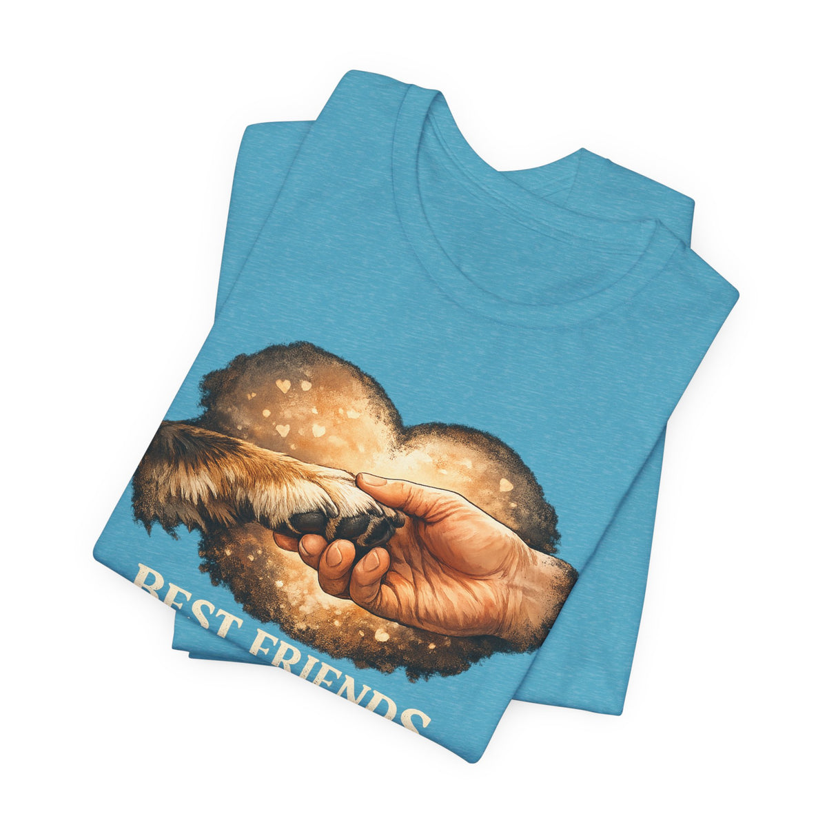 Best Friends Paw & Human T-Shirt — "Best Friends" Pet Lover Tee