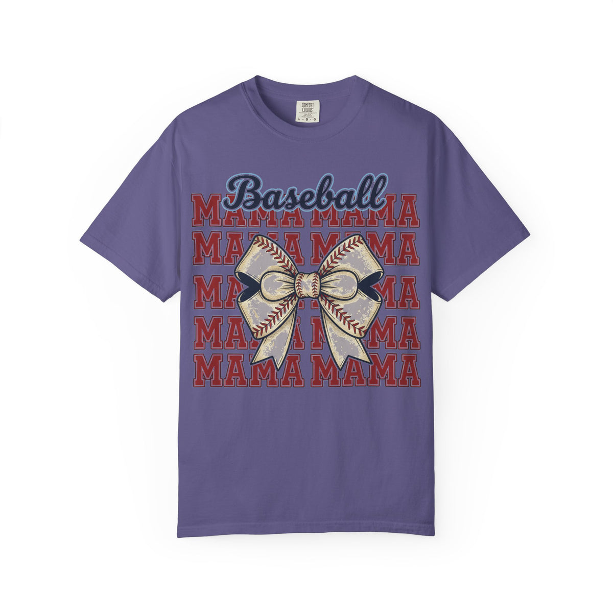 Baseball Mama Big Bow Shirt, Five Row Varsity Mama Tee, Baseball Mom Game Day Shirt, Baseball Mom Gift