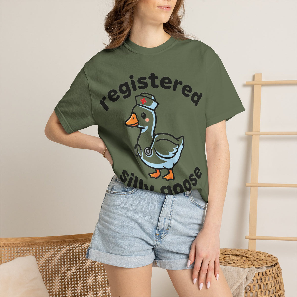 Registered Silly Goose Blushing Shirt, Cute Nurse Goose Tee, Funny RN Shirt, Nurse Week Gift