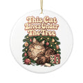 This Cat Lives Under The Tree Ornament, Funny Friend Christmas Gift, Secret Santa Stocking Stuffer, Ceramic Christmas Ornament 2026
