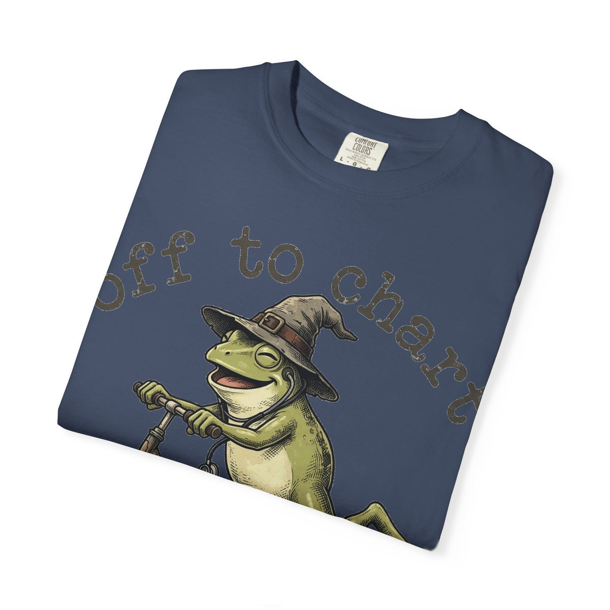 Off To Chart Grinning Frog Shirt, Nurse Frog Scooter Tee, Funny Charting Shirt, RN Gift