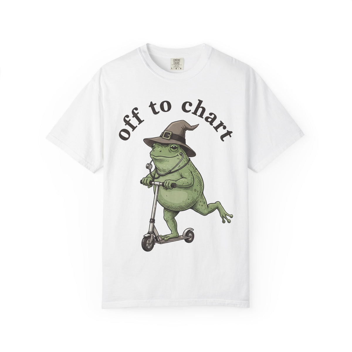 Off To Chart Shirt, Witch Hat Frog Nurse Scooter Tee, Funny Charting RN Shirt, Nurse Gift