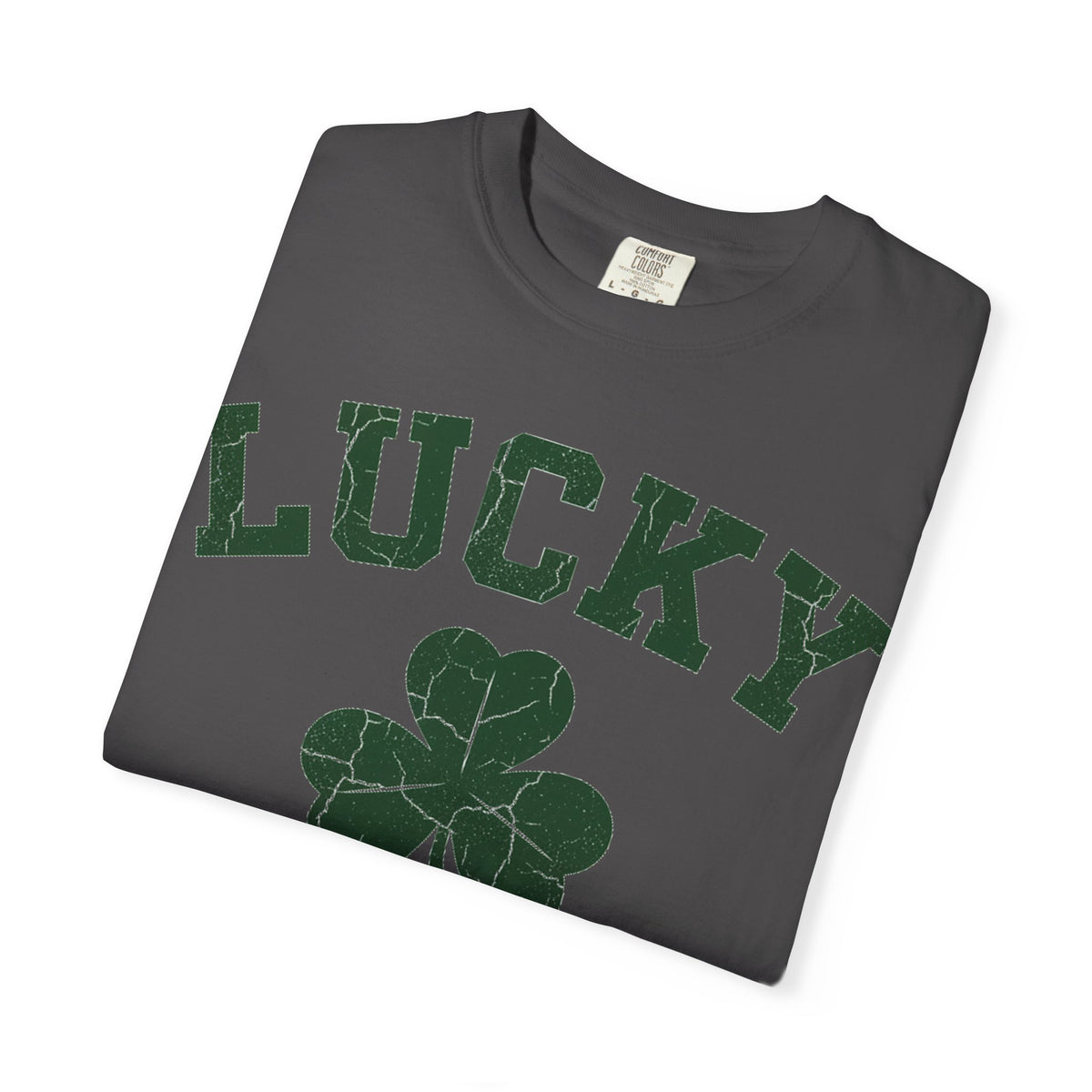 Lucky Big Shamrock Shirt, Bold Varsity Clover Tee, St Patricks Day Shirt, Irish Gift