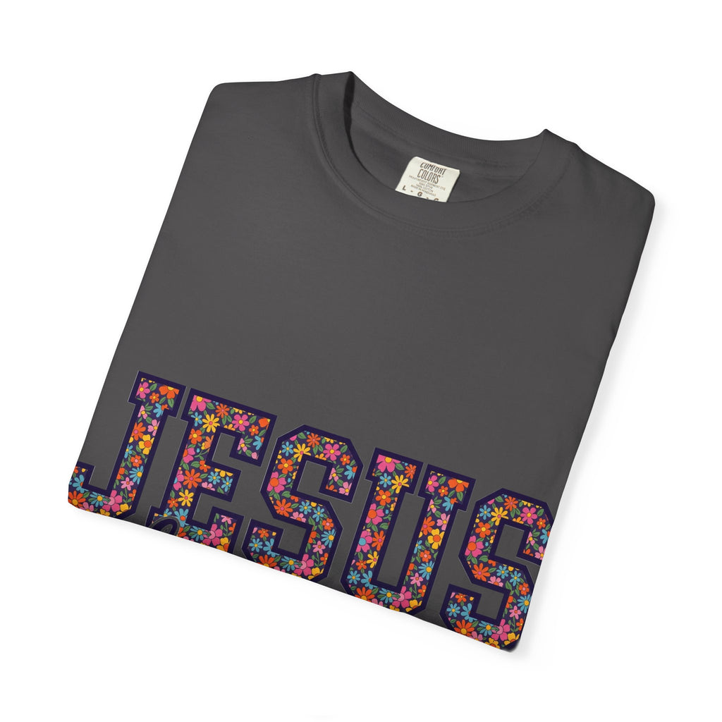 Jesus Loves You Shirt, Floral Varsity Christian Tee, Faith Statement Shirt, Church Gift