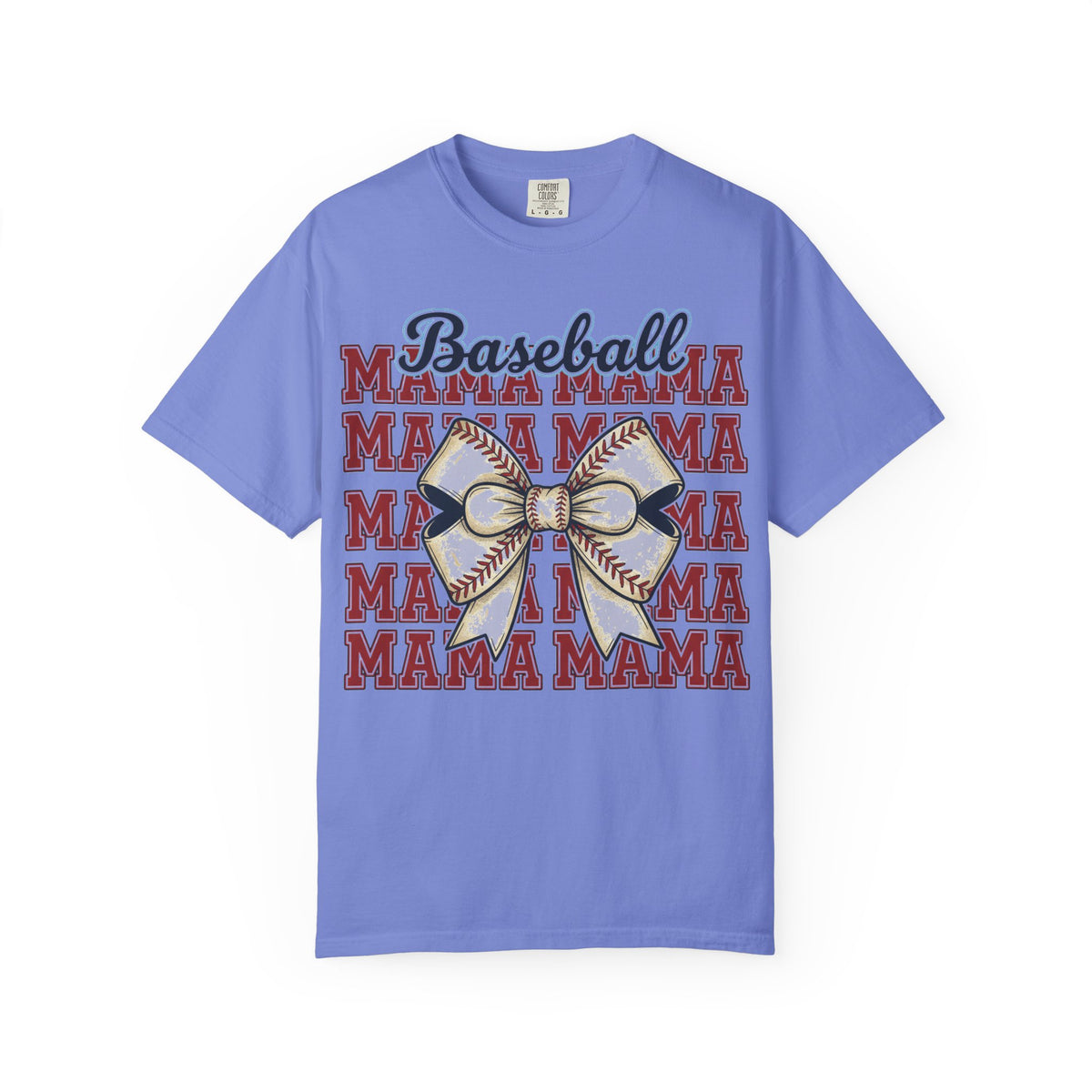 Baseball Mama Big Bow Shirt, Five Row Varsity Mama Tee, Baseball Mom Game Day Shirt, Baseball Mom Gift