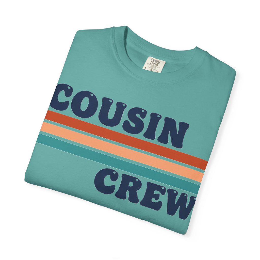 Cousin Crew Stacked Stripe Shirt, Vintage Stripe Family Tee, Matching Cousin Shirt, Reunion Gift