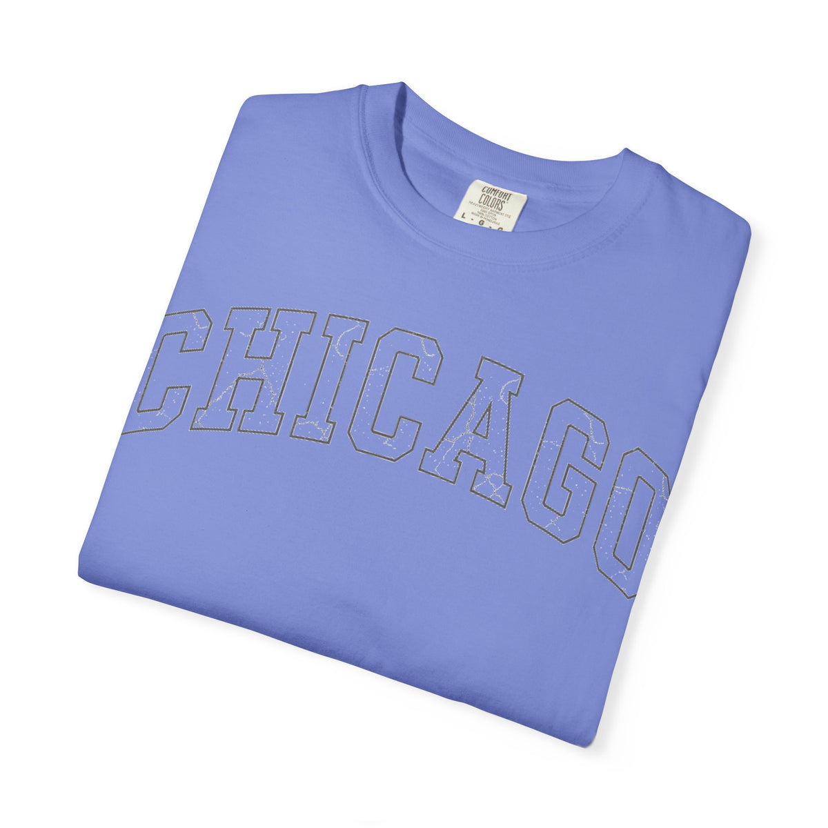 Chicago Outline Varsity Shirt, Minimal Distressed Chicago Tee, Windy City Shirt, Chicago Gift