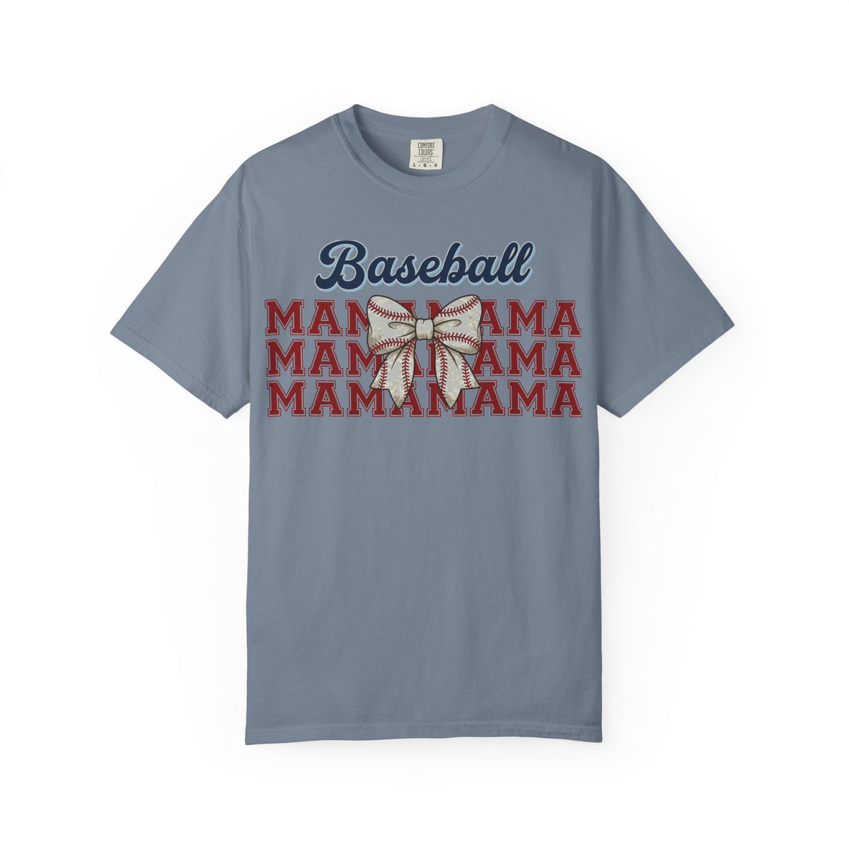 Baseball Mama Shirt, Stacked Varsity Mama Tee, Baseball Bow Mom Shirt, Game Day Baseball Mom Gift