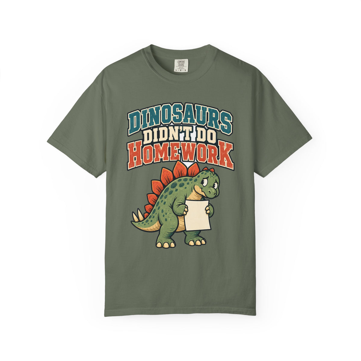 funny teacher shirt Dinosaurs Didn't Do Homework Shirt, Funny Graphic Shirt, Comfort Colors