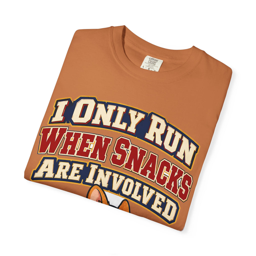 Funny Gym Shirt I Only Run When Snacks Are Involved Corgi Shirt, Funny Running Gift