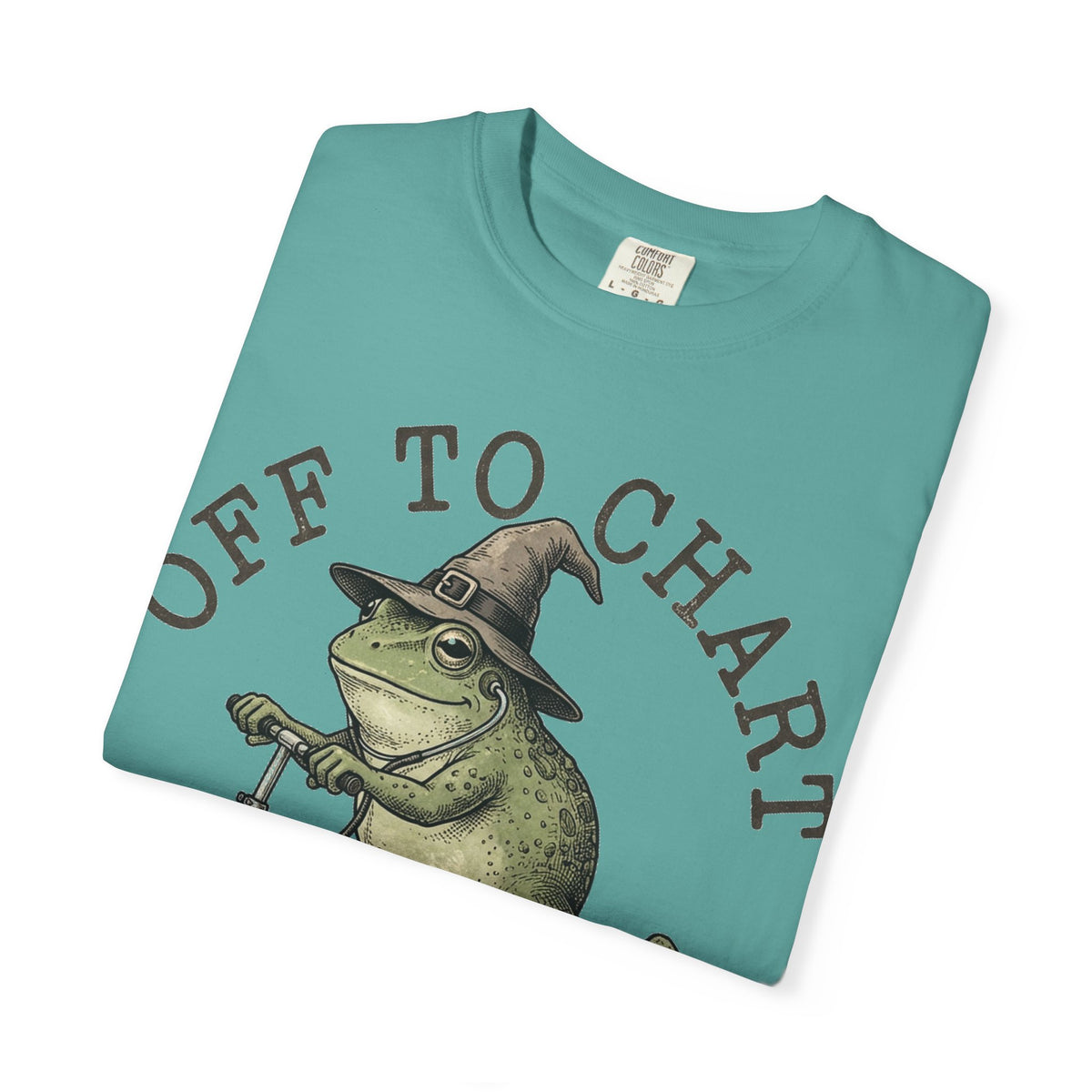 Off To Chart Bold Shirt, Engraved Frog Nurse Scooter Tee, Funny Night Shift Shirt, Nurse Gift