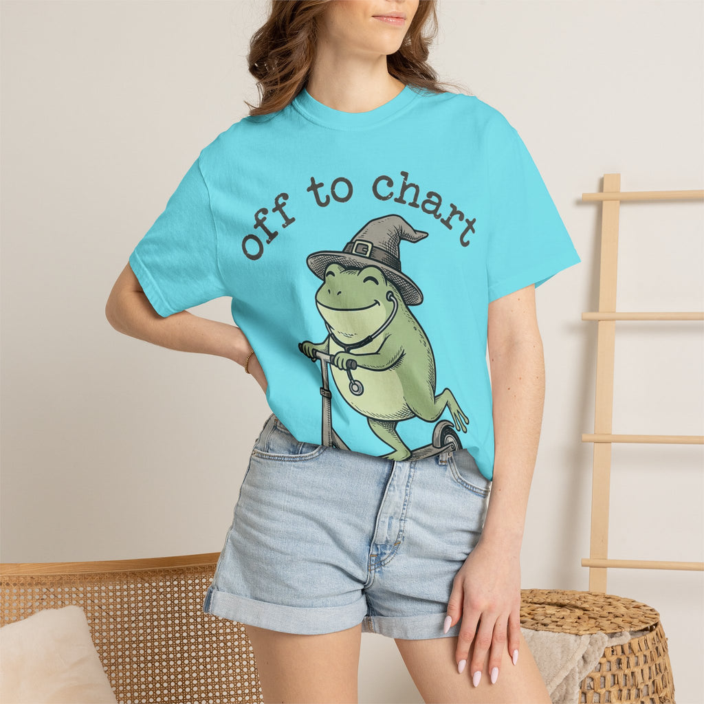 Off To Chart Shirt, Funny Witch Frog Nurse Tee, Charting Nurse Scooter Shirt, RN Gift