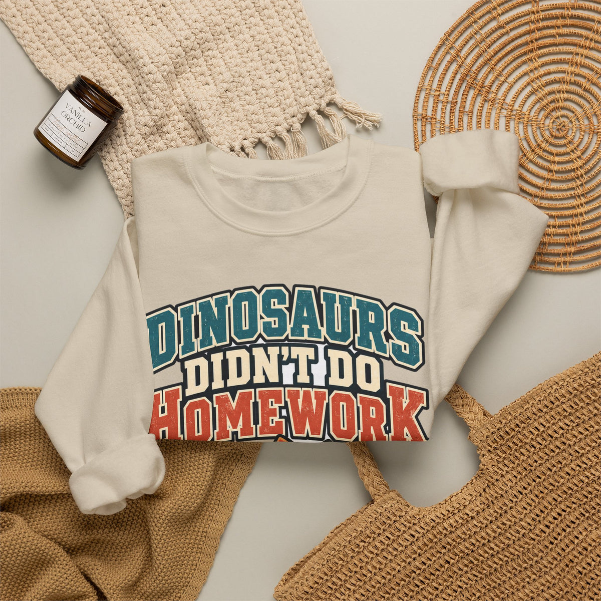 funny teacher Sweatshirt Dinosaurs Didn't Do Homework Sweatshirt, Funny Graphic Sweatshirt,