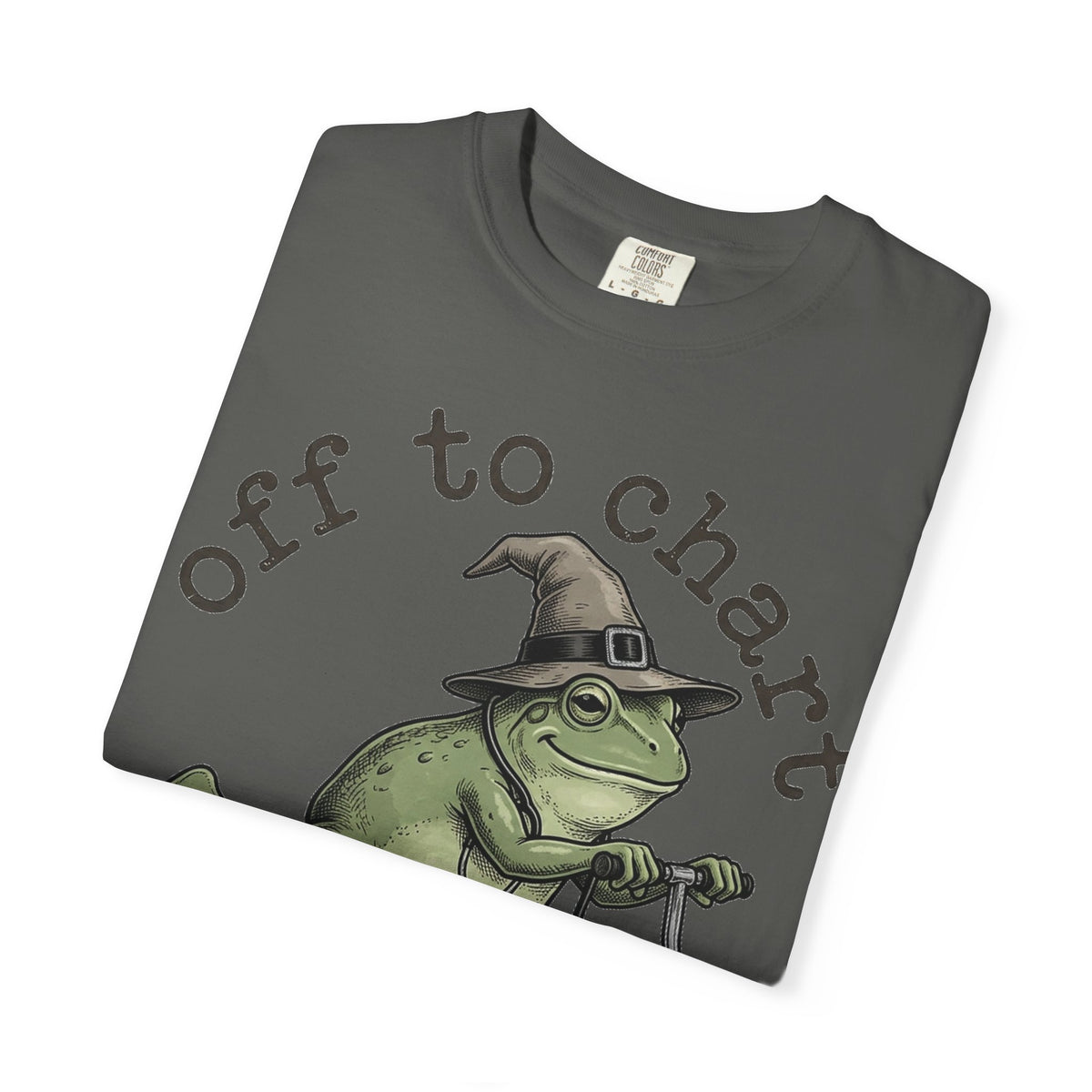 Off To Chart Etched Frog Shirt, Vintage Nurse Frog Scooter Tee, Charting Humor Shirt, RN Gift