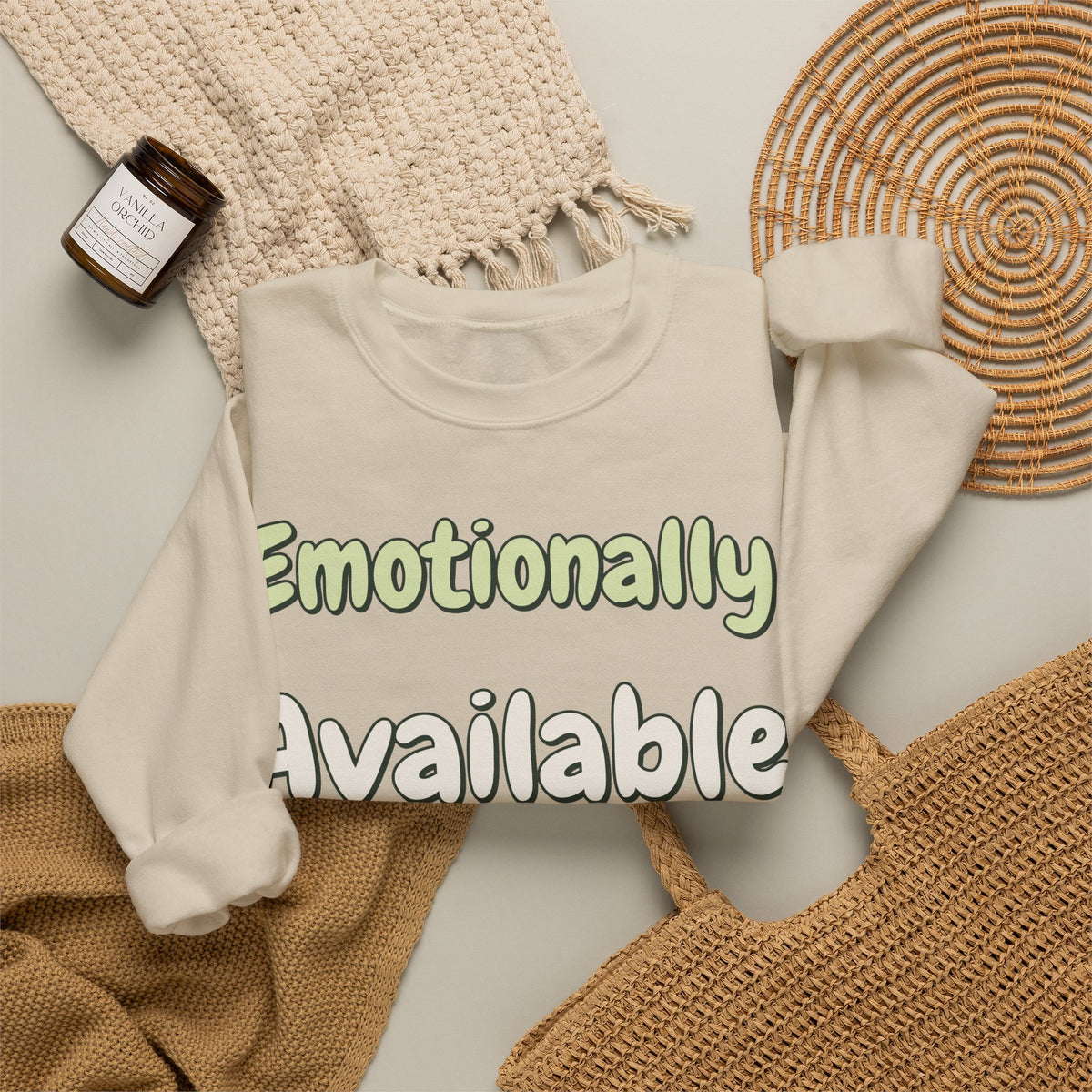 Funny Quote Sweatshirt For Women Emotionally Available For Snacks | Funny Sarcasm Sweatshirt | Sarcastic Quote Sweatshirt | Gift
