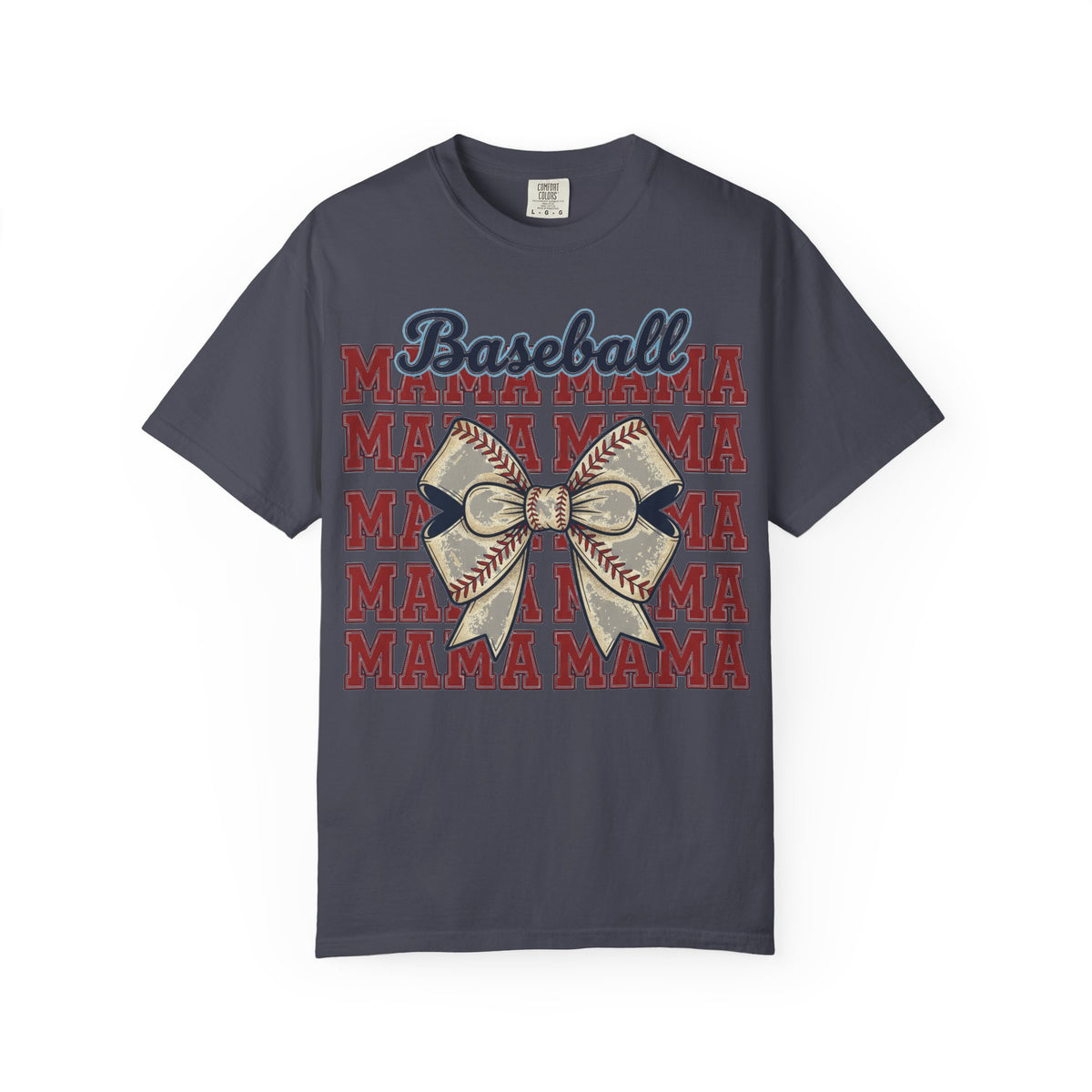 Baseball Mama Big Bow Shirt, Five Row Varsity Mama Tee, Baseball Mom Game Day Shirt, Baseball Mom Gift